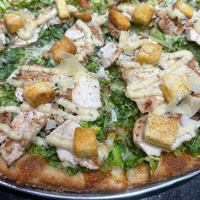 Grilled Chicken Caesar Pie.