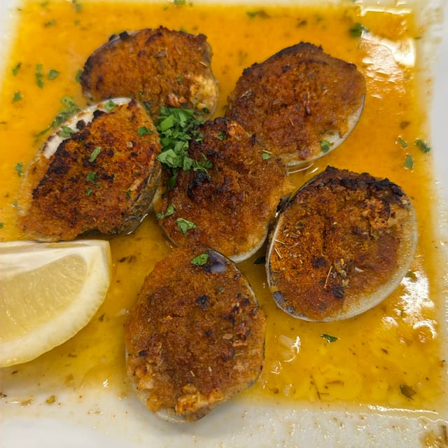 Whole Baked Clams.